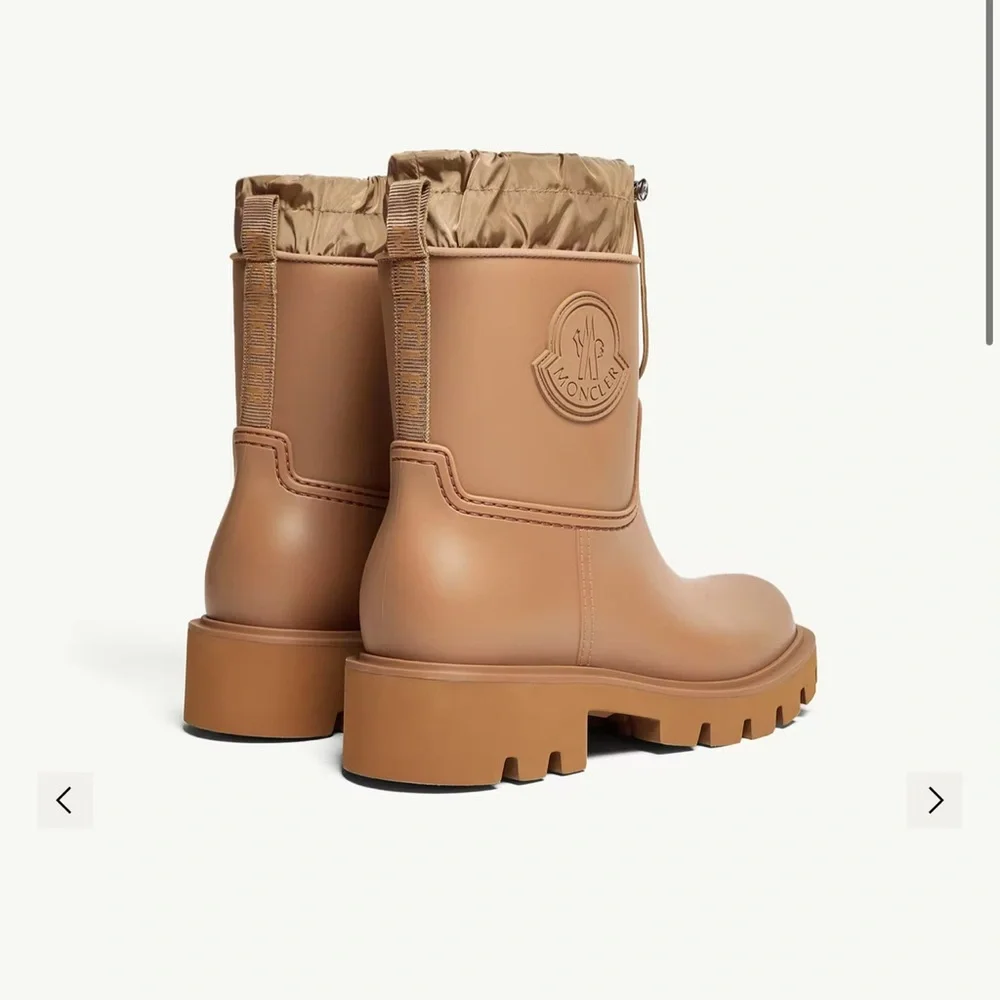 Moncler Women's Brown Kickstream Rain Boots NWT - Picture 3 of 6